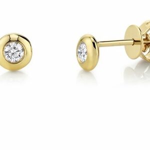 RON HAMI BEZEL STUD DIAMOND EARRINGS